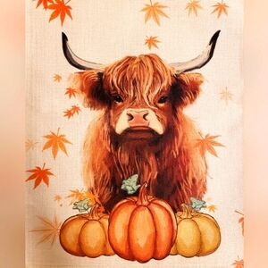ADORABLE HIGHLAND COW FALL TABLE RUNNER